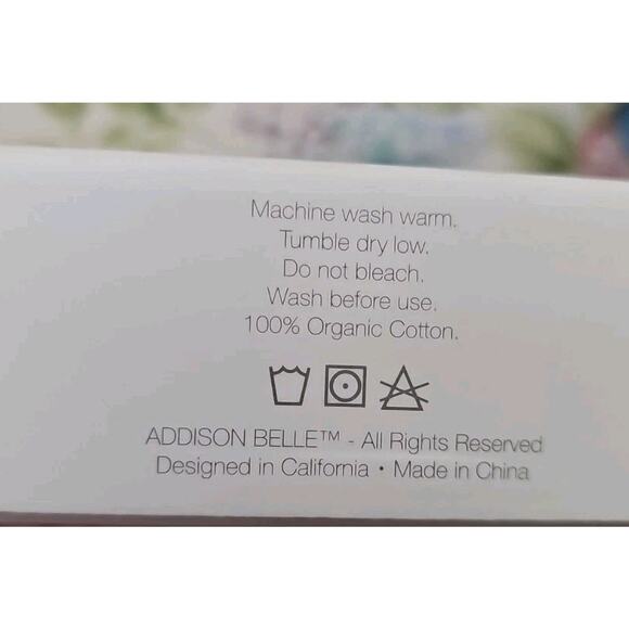 ADDISON BELLE 100 Organic Cotton Fitted Crib Sheet Baby Bedding 28x52x9 Fox+Bear - Picture 3 of 3